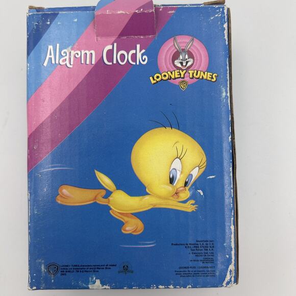 Vintage Y2K Looney Tunes Tweety Collectible Twin Bell Alarm Clock NOS Box & Tag - Picture 6 of 6